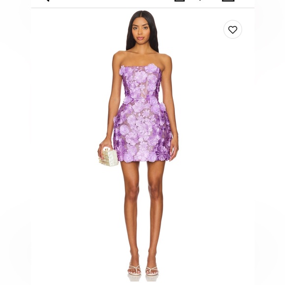 Bronx and Banco Revolve Jasmine Maraya Mini Dress in Lavender - Picture 1 of 6